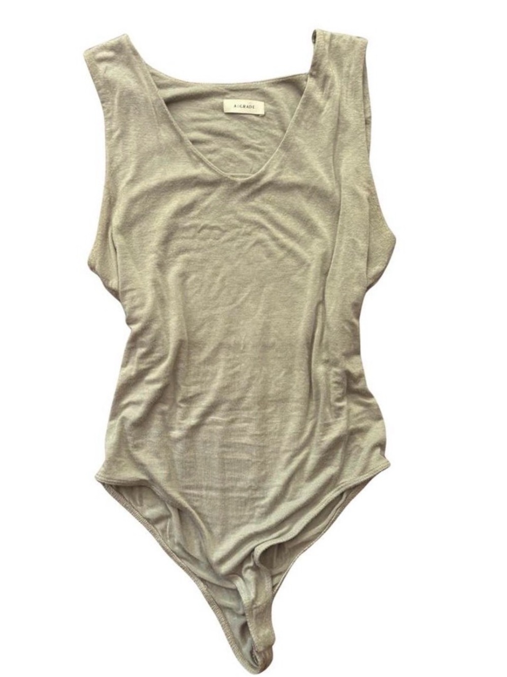 A.L.C. Sleeveless V-Neck Bodysuit in Olive